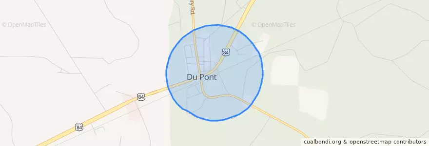 Mapa de ubicacion de Du Pont.