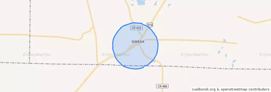 Mapa de ubicacion de Omega.