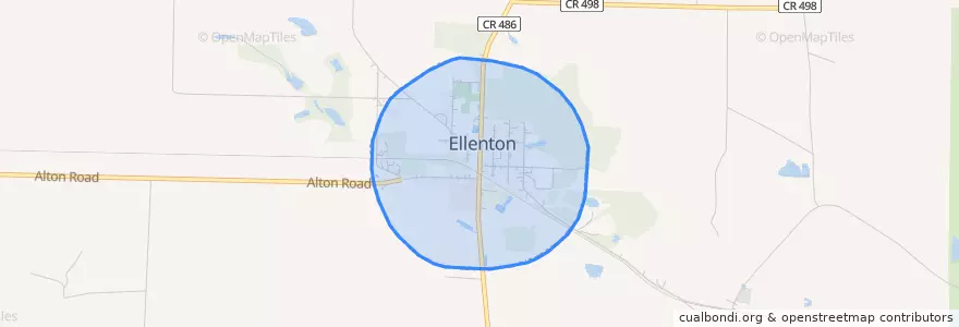 Mapa de ubicacion de Ellenton.