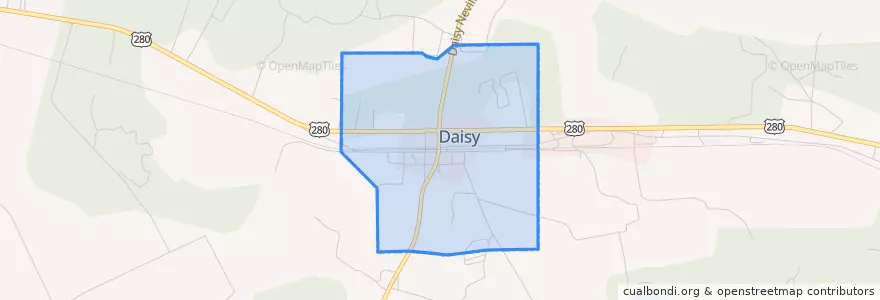 Mapa de ubicacion de Daisy.