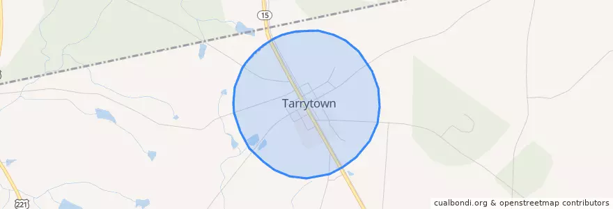Mapa de ubicacion de Tarrytown.