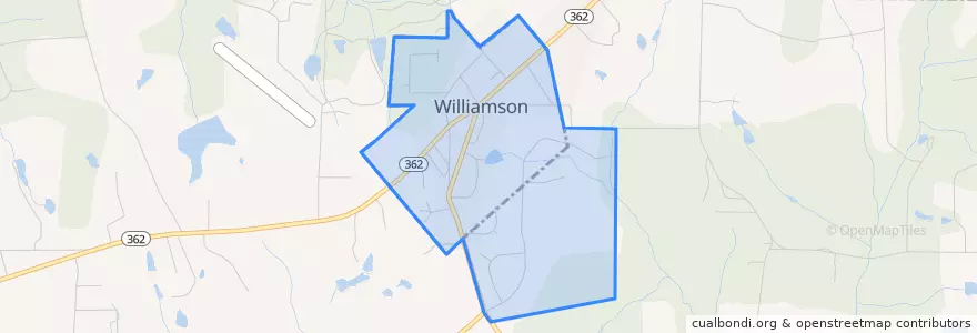 Mapa de ubicacion de Williamson.