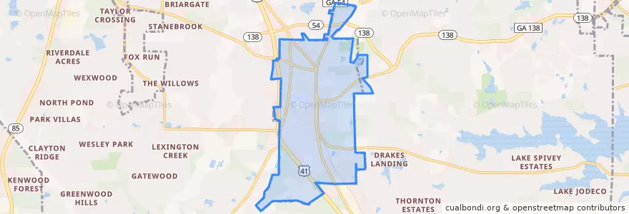 Mapa de ubicacion de Jonesboro.