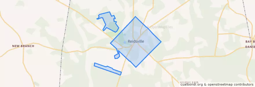 Mapa de ubicacion de Reidsville.