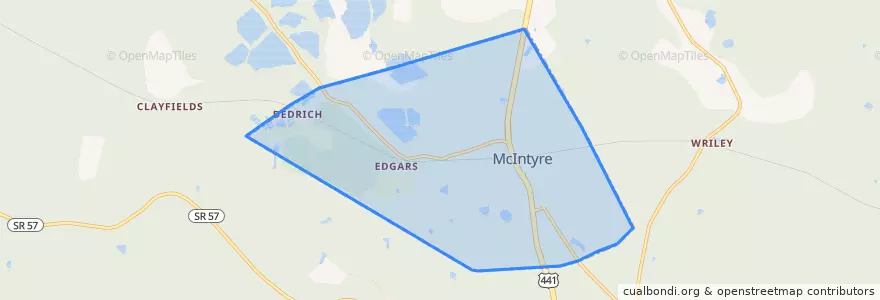 Mapa de ubicacion de McIntyre.