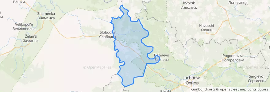 Mapa de ubicacion de сельское поселение Село Климов Завод.