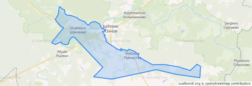 Mapa de ubicacion de сельское поселение Деревня Емельяновка.