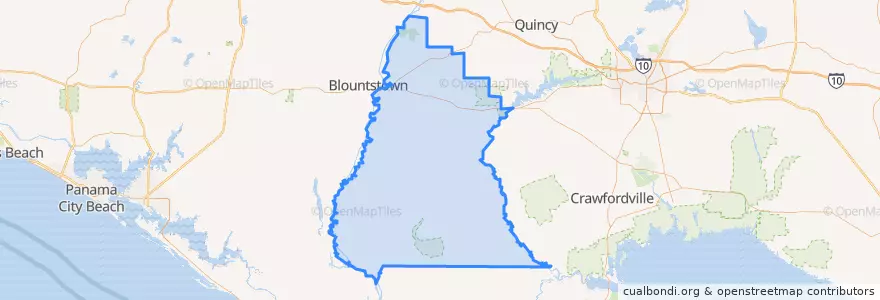 Mapa de ubicacion de Liberty County.