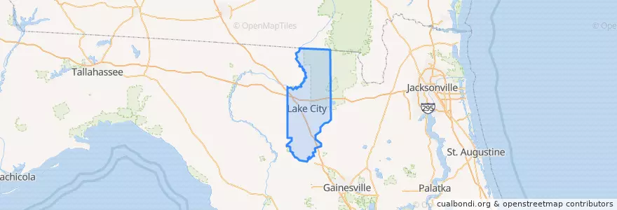 Mapa de ubicacion de Columbia County.