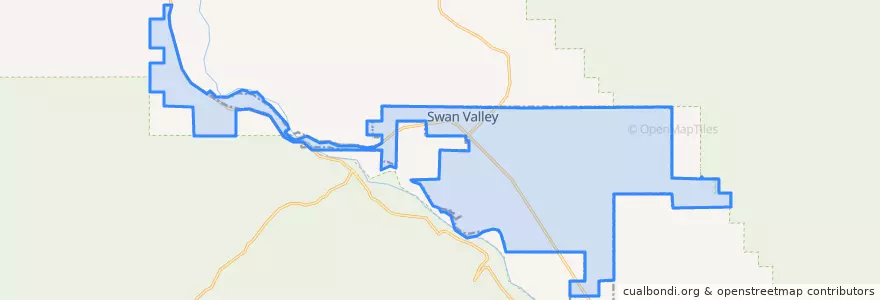 Mapa de ubicacion de Swan Valley.
