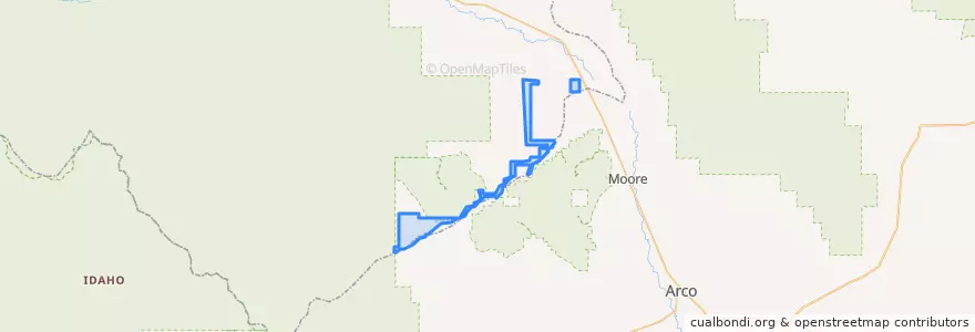 Mapa de ubicacion de Lost River.