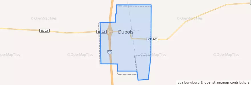 Mapa de ubicacion de Dubois.