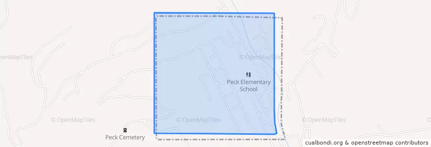 Mapa de ubicacion de Peck.