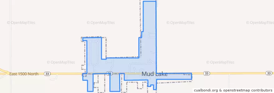 Mapa de ubicacion de Mud Lake.