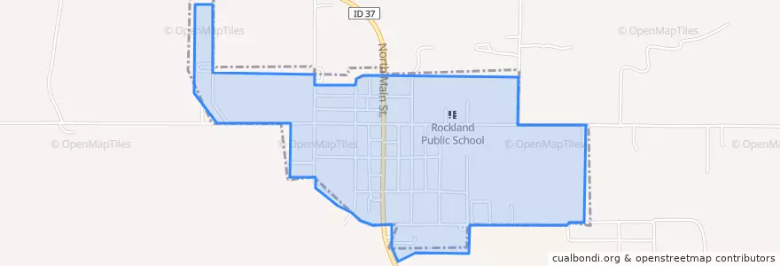 Mapa de ubicacion de Rockland.