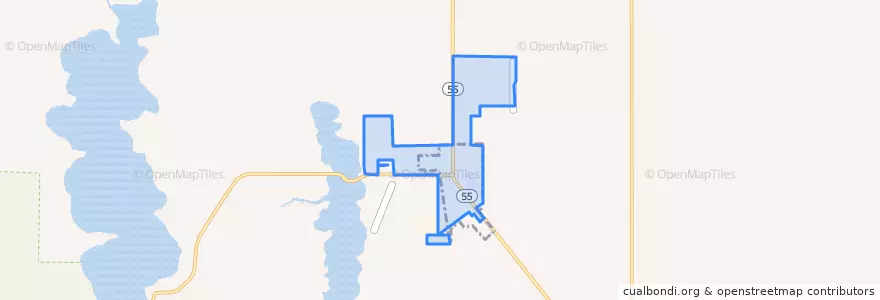 Mapa de ubicacion de Donnelly.