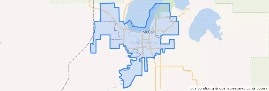 Mapa de ubicacion de McCall.