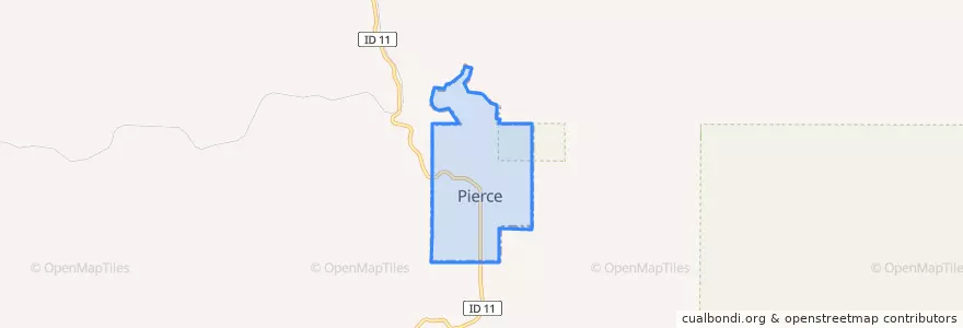 Mapa de ubicacion de Pierce.