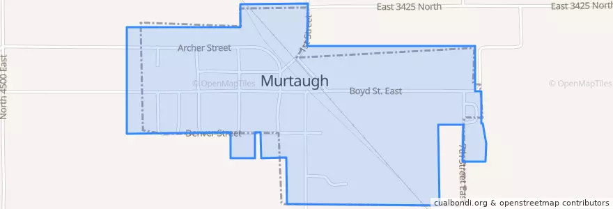 Mapa de ubicacion de Murtaugh.