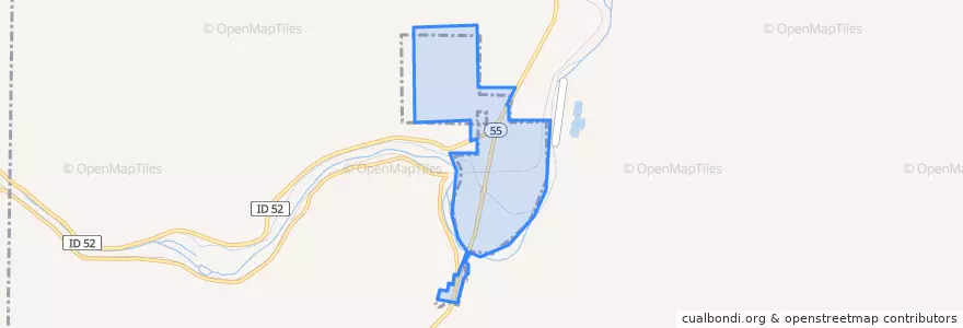Mapa de ubicacion de Horseshoe Bend.