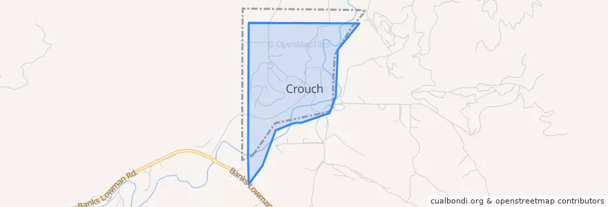 Mapa de ubicacion de Crouch.