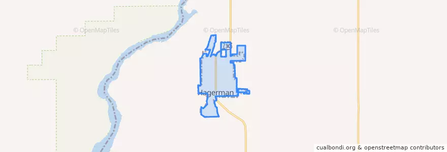 Mapa de ubicacion de Hagerman.