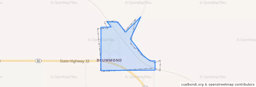 Mapa de ubicacion de Drummond.