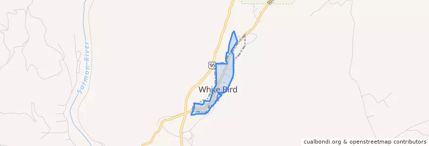Mapa de ubicacion de White Bird.