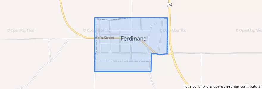 Mapa de ubicacion de Ferdinand.