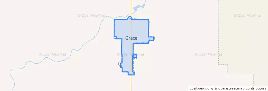 Mapa de ubicacion de Grace.