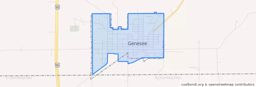Mapa de ubicacion de Genesee.