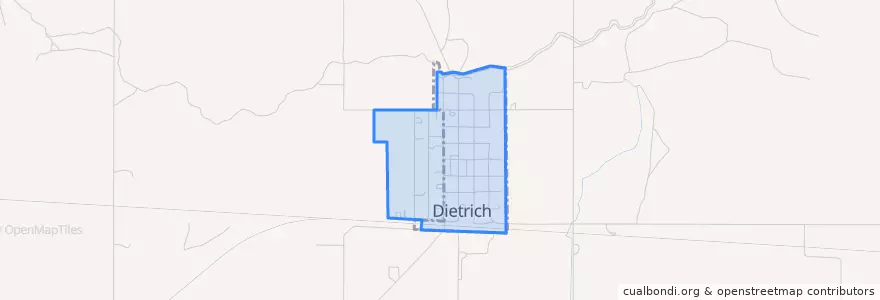 Mapa de ubicacion de Dietrich.