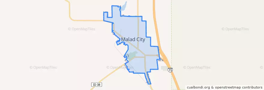 Mapa de ubicacion de Malad City.