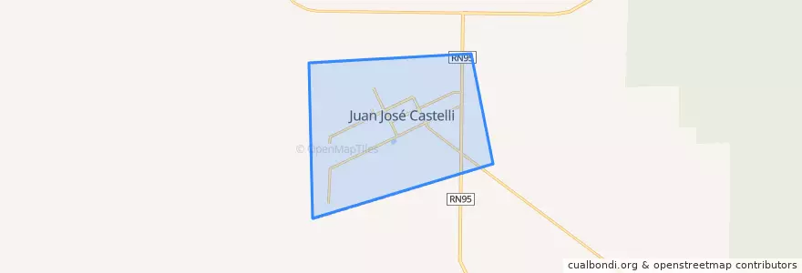 Mapa de ubicacion de Juan José Castelli.