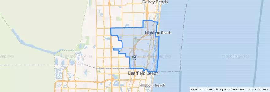Mapa de ubicacion de Boca Raton.