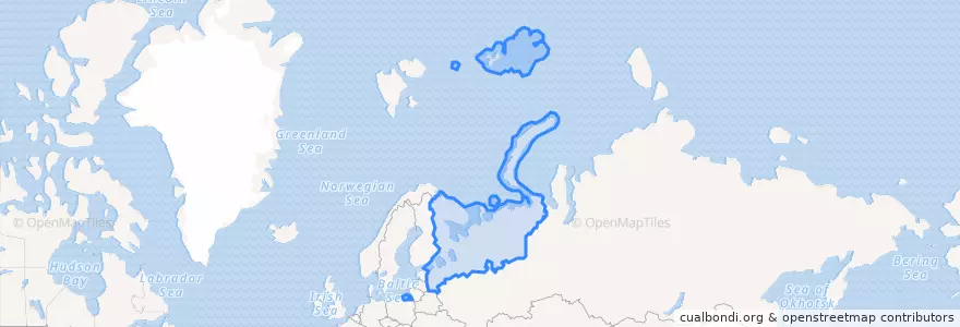 Mapa de ubicacion de Северо-Западный федеральный округ.
