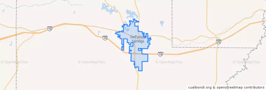 Mapa de ubicacion de DeFuniak Springs.
