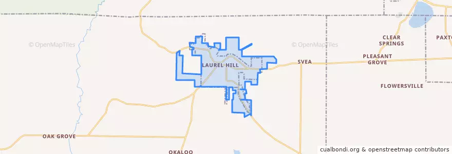 Mapa de ubicacion de Laurel Hill.