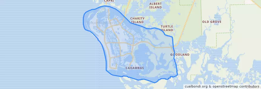 Mapa de ubicacion de Marco Island.