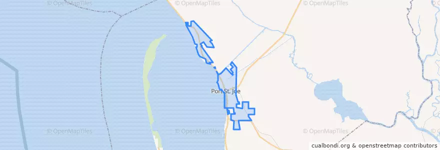 Mapa de ubicacion de Port St. Joe.
