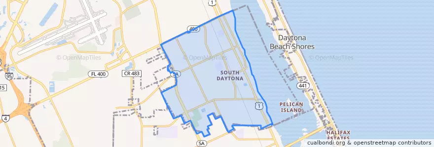 Mapa de ubicacion de South Daytona.
