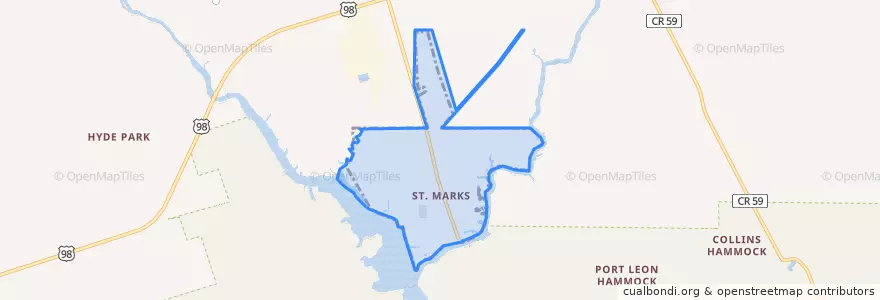Mapa de ubicacion de Saint Marks.