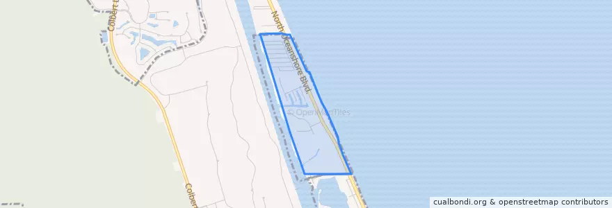 Mapa de ubicacion de Beverly Beach.