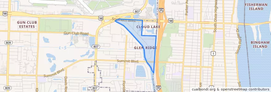 Mapa de ubicacion de Glen Ridge.