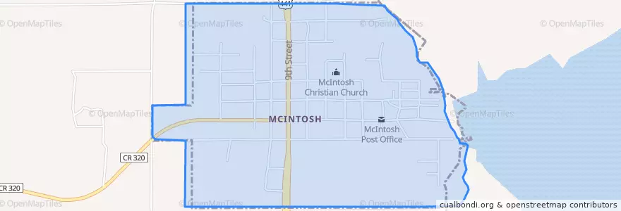 Mapa de ubicacion de McIntosh.