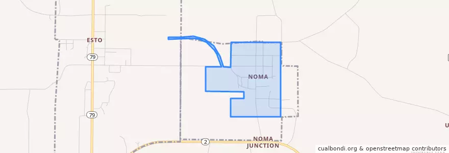 Mapa de ubicacion de Noma.