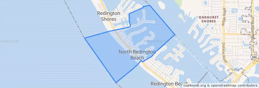 Mapa de ubicacion de North Redington Beach.