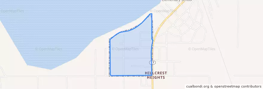 Mapa de ubicacion de Hillcrest Heights.