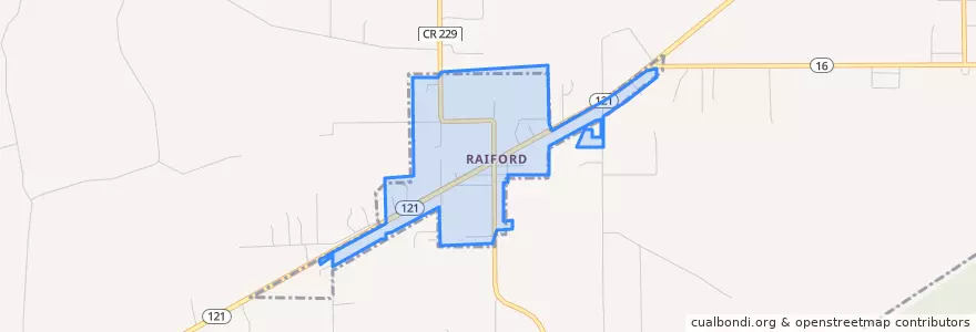 Mapa de ubicacion de Raiford.