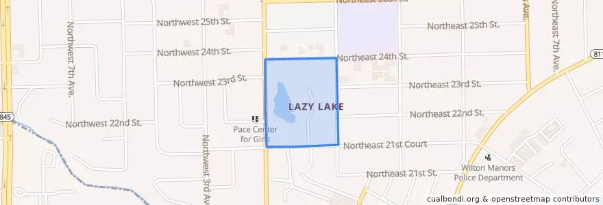 Mapa de ubicacion de Lazy Lake.